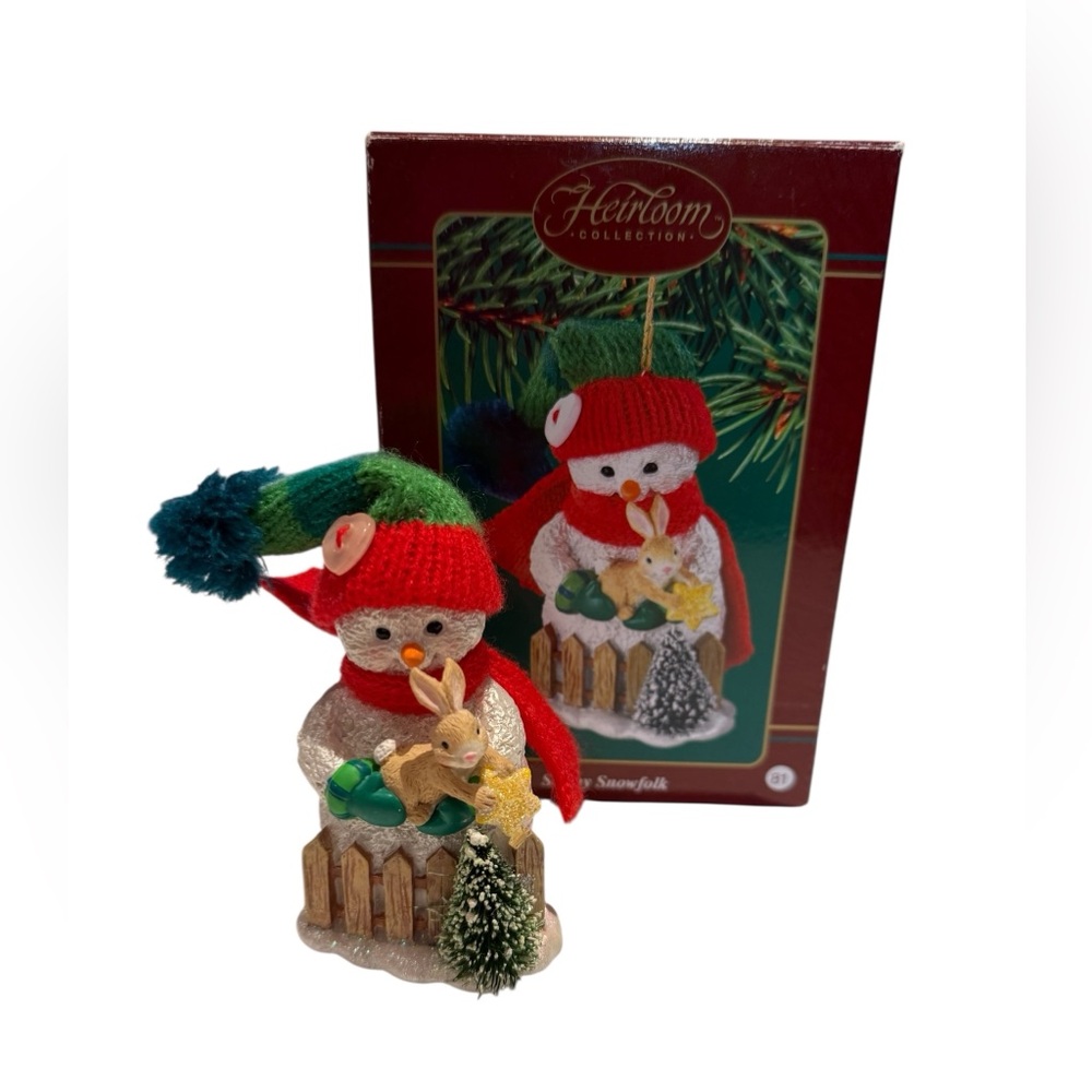 ☮️ Vintage 2003 Heirloom Collection Carlton Cards Snowman Christmas Ornament